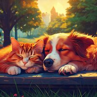 Warm Chords Hug Moments - Harmonious Lofi Rest & Night Pet Music & Pet Ambience