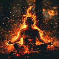 Fire's Meditative Embrace - Rainforest Meditations & Flickerfire & Restful Sinus