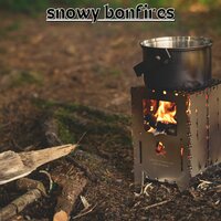 Snowy bonfires - Bonfire for winter & Relaxing music for cold weather