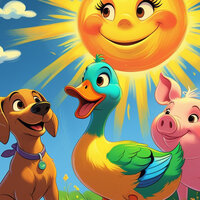 Котёнок и щенок - Детская комната