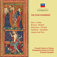 Davy: The Passion according to St. Matthew - Prima autem die azymorum accesserunt discipuli ad Jesum - Ian Partridge & Christopher Keyte & Purcell Consort Of Voices & Choristers Of All Saints & Grayston Burgess