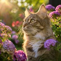 Escape Rítmico Ronroneante - Música para gatos & Ritmos suaves y sosegados & Muestreo estéreo al aire libre